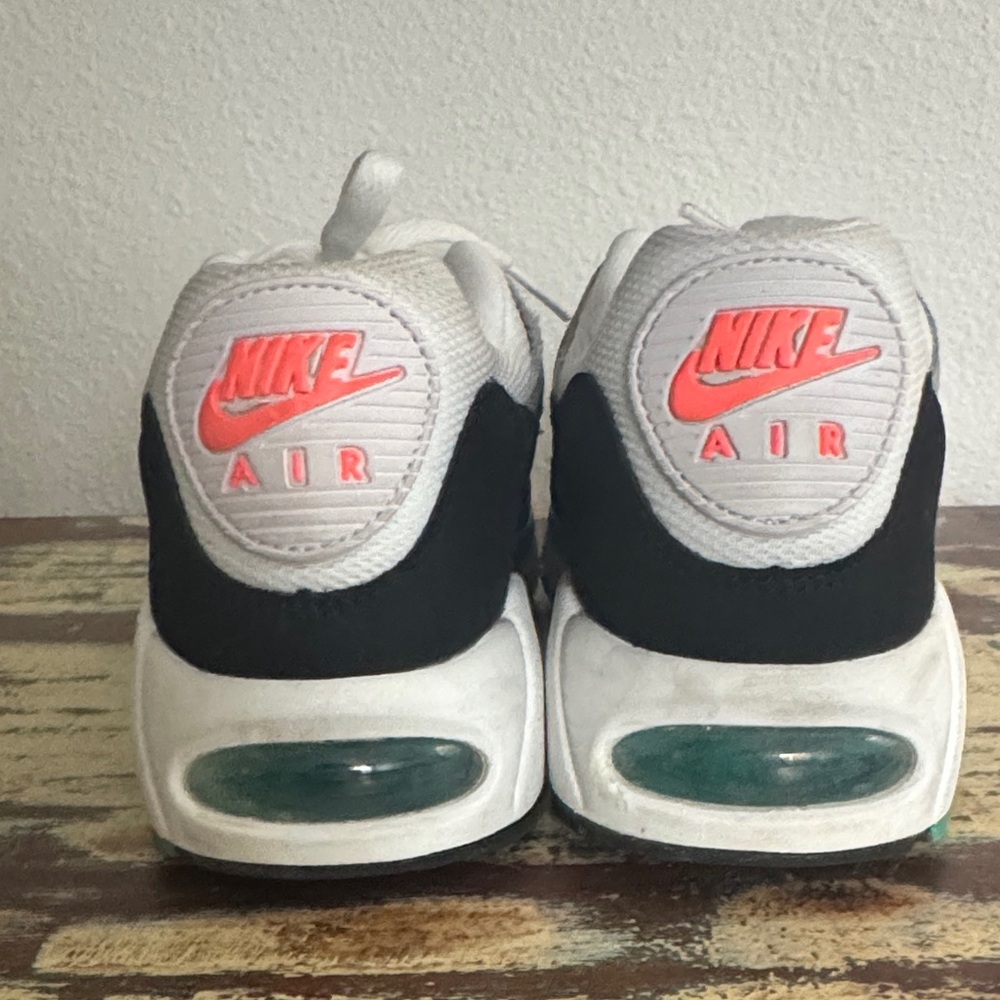 Nike Air Max White and Black with Teal and Coral Accents - Picture 2 of 6